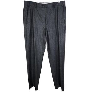 ZANELLA Pants Mens 35 Gray‎ Check Todd Wool Pleat Dress Lined Italy Nordstrom
